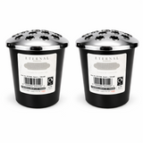 Memorial Grave Vase Pack of 2 with Silver Lids For Fresh Artificial Flowers Pot
