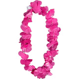Pink flower lei on a white background