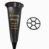 Grave Memorial Flower Vase Spike Memory Pot, Loving Memory Forever In Our Hearts