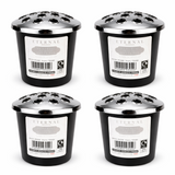 Memorial Grave Vase Pack of 4 with Silver Lids For Fresh Artificial Flowers Pot