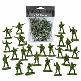 50x Toy Soldiers Green Plastic Soldier Figures Army Men for Boys Birthday Gift