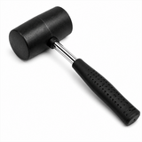 Rubber Mallet Hammer 12oz Steel Shaft Camping Rubber Grip Home DIY Tool Solid