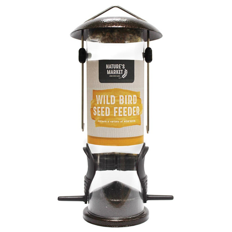 Bird Seed Feeder pack of 2 Hanging Wild Garden Food Feed Station Brown Gift Idea