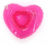 4x Inflatable Heart Drink Holder Pink Floating Valentine Love Hot Tub Pool Party
