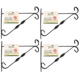 Hanging Basket Brackets 10" Pack of 4 Metal Wall Mount Garden Plant Hangers