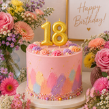 18th Birthday Cake Candle Topper Gold Anniversary Glitter Age Number Party Gift