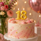Gold Cake Candle Topper Milestone Age Number Birthday Cake Decoration Glitter
