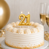 Gold Cake Candle Topper Milestone Age Number Birthday Cake Decoration Glitter