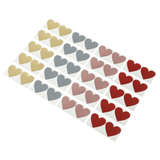 Large heart scratch off stickers in 4 colours