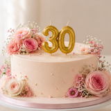 Gold Cake Candle Topper Milestone Age Number Birthday Cake Decoration Glitter