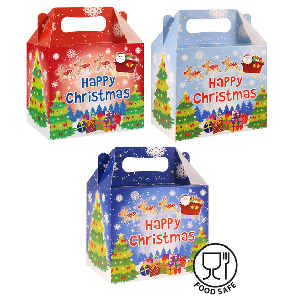 Happy Christmas Food Treat Gift Box (3 Colours)