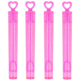 4 Pink Heart Bubble Tubes