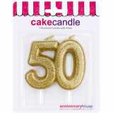 Gold Cake Candle Topper Milestone Age Number Birthday Cake Decoration Glitter