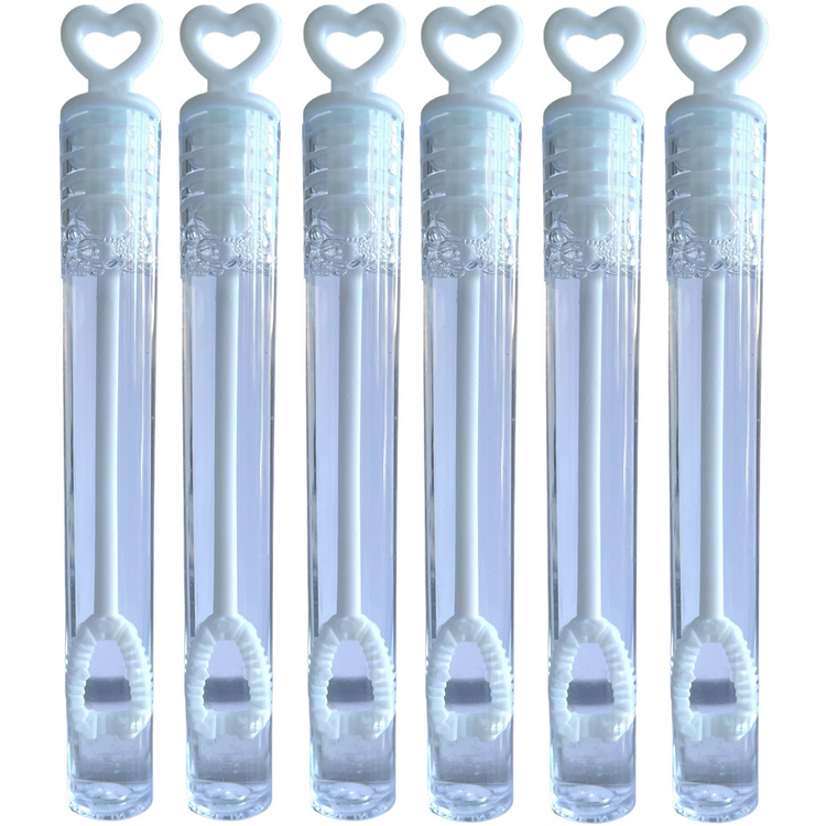 White Heart Bubble Tubes