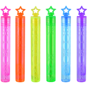 Neon Star Bubble Tubes 6 Pack Party Bag Stocking Filler