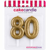 Gold Cake Candle Topper Milestone Age Number Birthday Cake Decoration Glitter