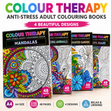 A4 Adult Colouring Book Anti Stress 48 Page Books Relax Mind Therapy For Adults