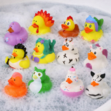 12x Rubber Duck Bath Toys Kids Party Gift Raffle Prize Animal Themed Decoration