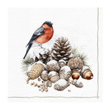 Christmas Napkins Party Tableware Serviette Paper Table Decoration Bullfinch Bird