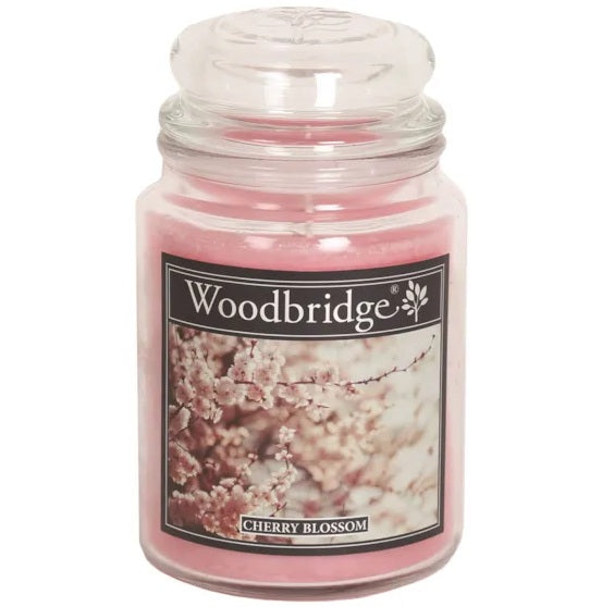 Cherry Blossom Scented Candle Large 20oz In Glass Jar 130 Hour Luxury Fragrance Gift