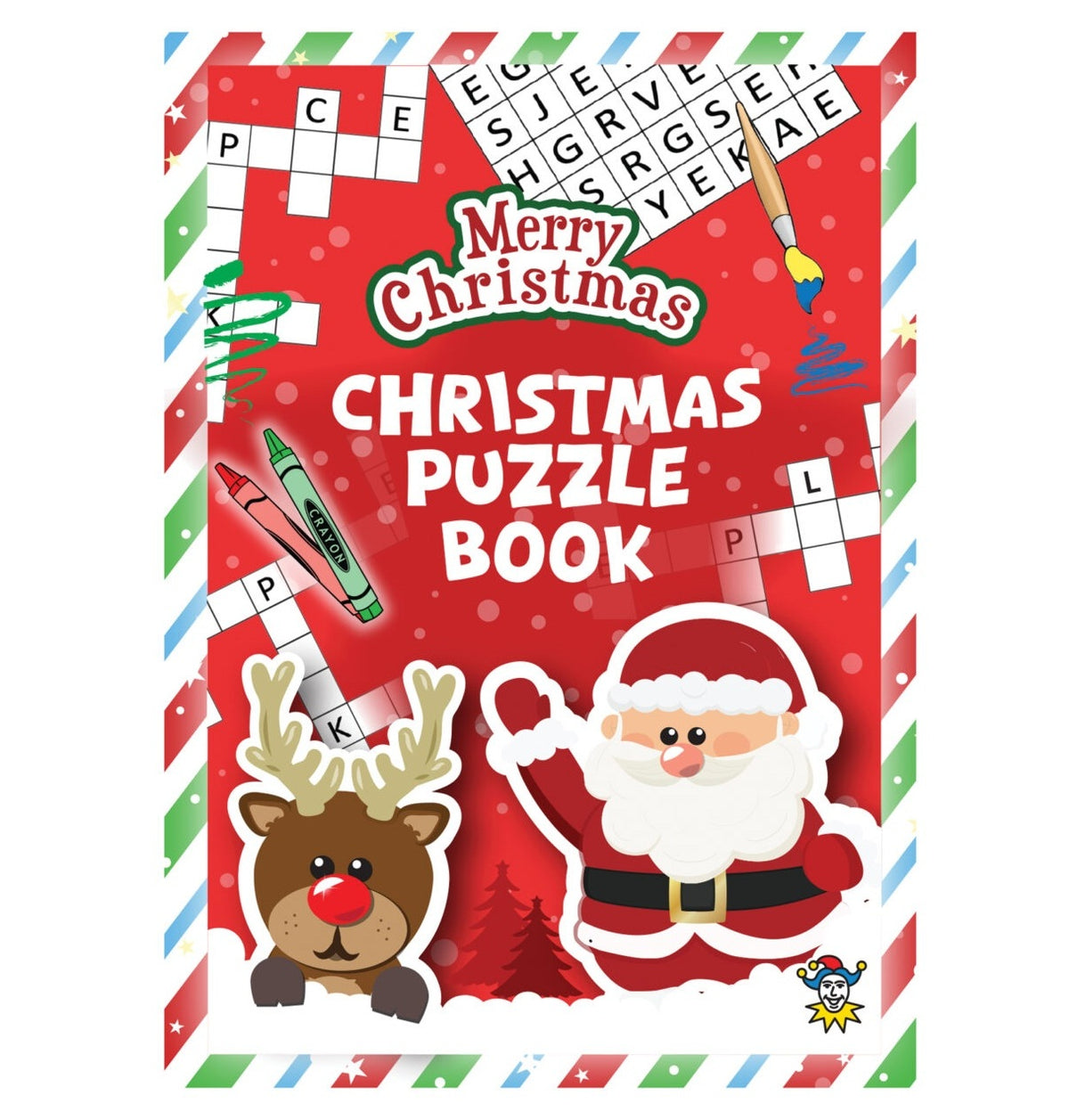 Christmas Puzzle Book And Pencils For Xmas Eve Box Stocking Filler For Kids