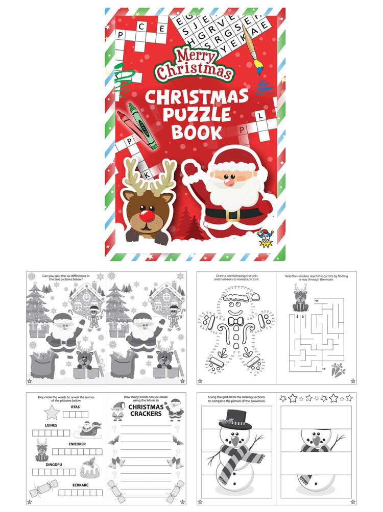 Christmas Puzzle Book And Pencils For Xmas Eve Box Stocking Filler For Kids