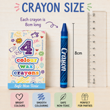 Colour Wax Crayons 12 Packs of 4 Mini Party Bag Filler For Kids Lucky Dip Prize