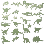 pack of 24 Glow in the dark dinosaur wall stickers