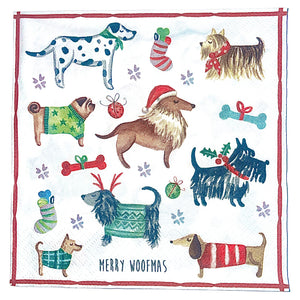 Christmas tableware Dog Napkins