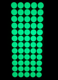 60 Glow in dark dots glowing