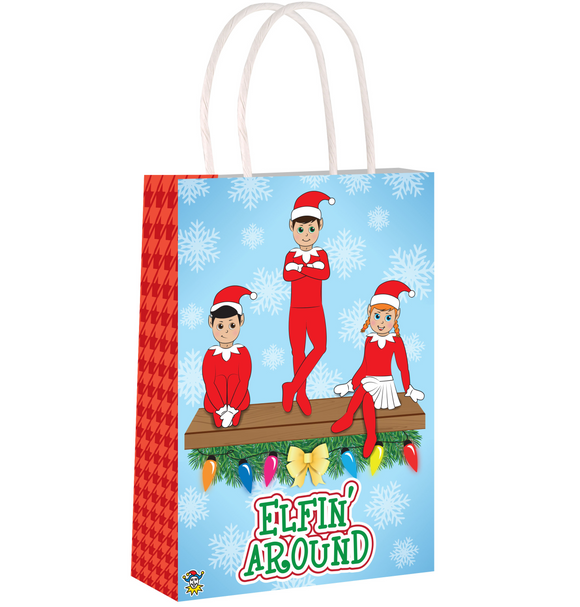 Elf on The Shelf Christmas Gift Bags With Handles