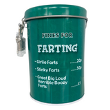back of farting money tin