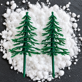 Fir Tree Christmas Cake Topper Decoration Forest Scene Cake Dislay