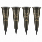 Grave Vase Spike Funeral Memorial Flower Pot Holder Loving Memory Container