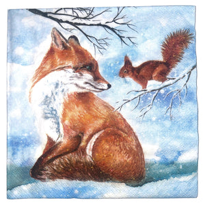 Christmas Tableware Fox napkins