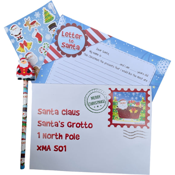 Childrens christmas list letter set