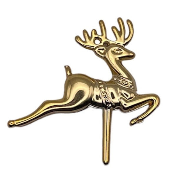 Gold reindeer xmas cake topper