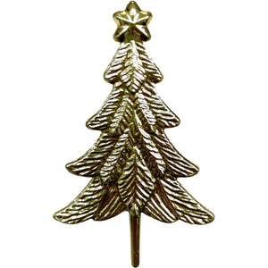 Gold Christmas tree cake topper