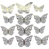 Gold butterfly 3d wall stickers