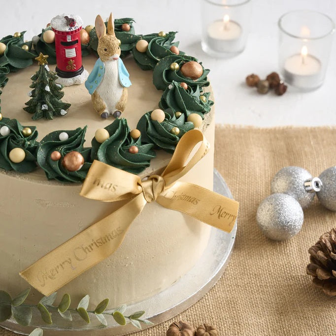 Christmas Cake Ribbon 1m Merry Xmas Table Decoration Cake Topper Surround