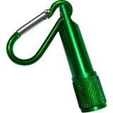 Green LED Torch with carabiner clip