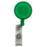 green round retractable id badge holder keyring