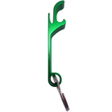 Keyring bottle opener green