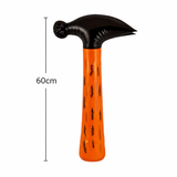 Inflatable tool with black blade and orange handle featuring tree patterns, labeled 60cm.