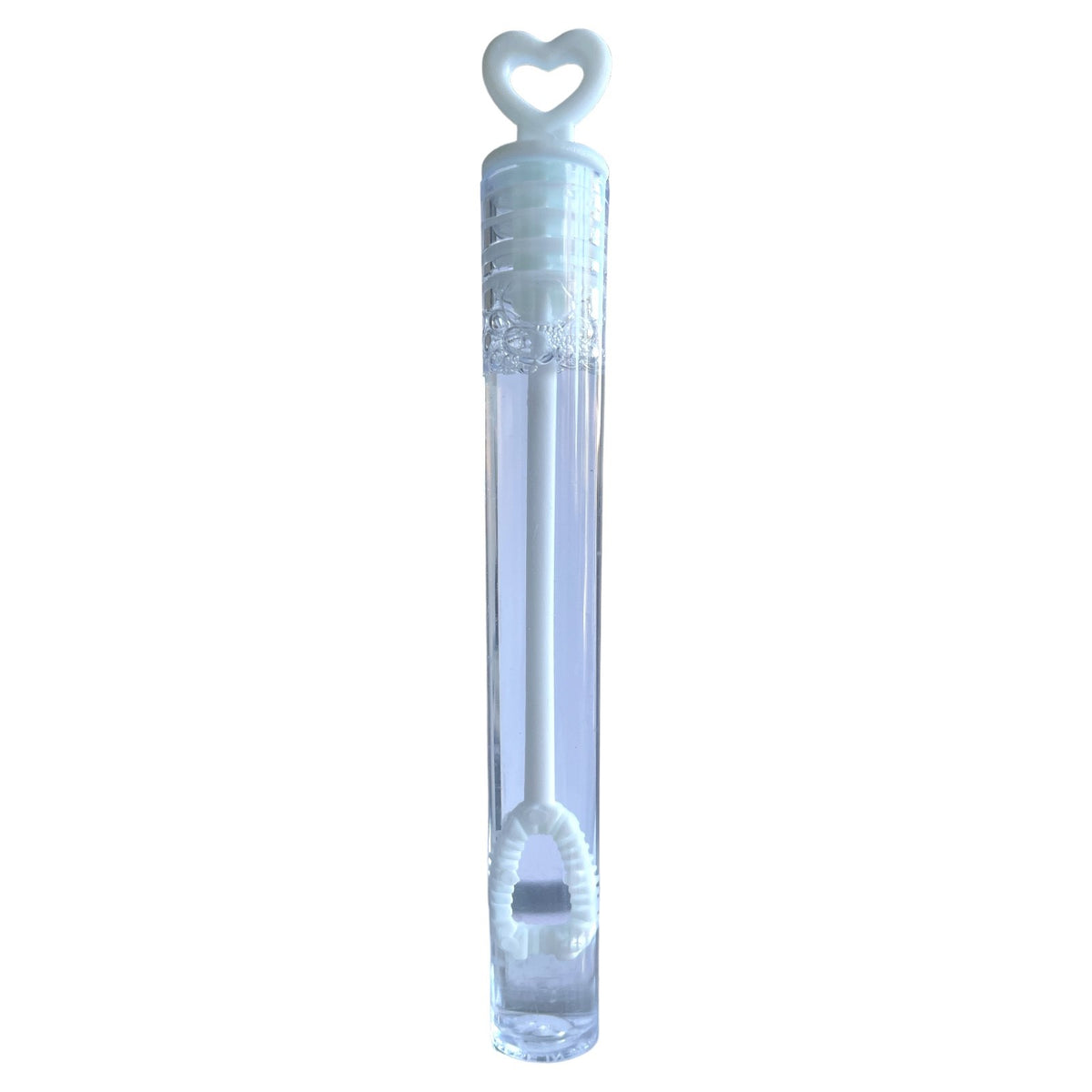 1 single bubble tube white heart