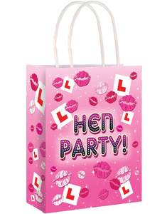 Hen Party Favour Bags Girls Small Pink Paper Loot Gift Bag