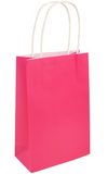 Hot pink small paper party gift bag