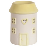 small ceramic house tea light wax melter oil burner