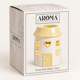 White House Wax Melt Burner 12cm Ceramic Oil Burner Tealight Holder Fragrance