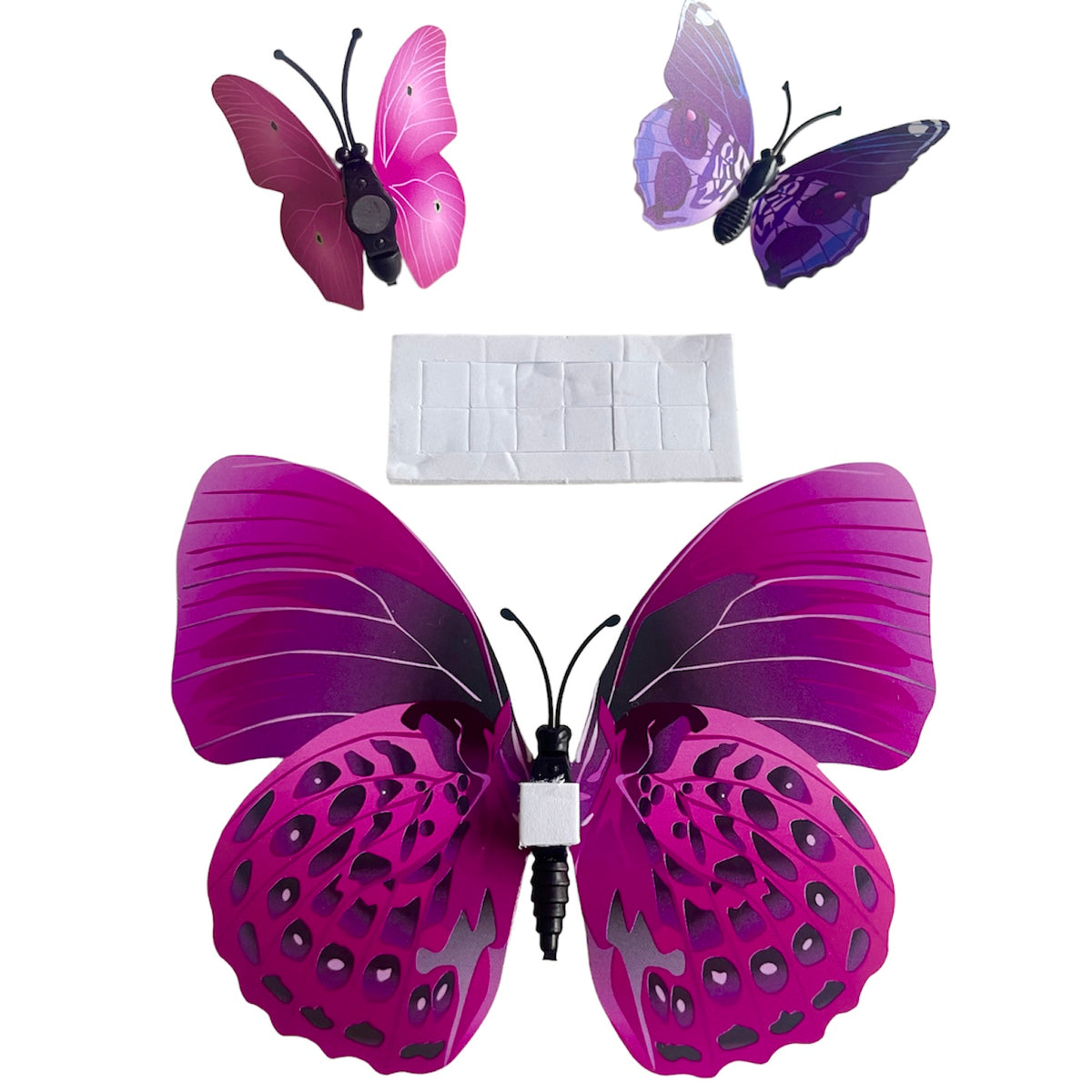 Magnetic butterfly wall sticker with sticky pads
